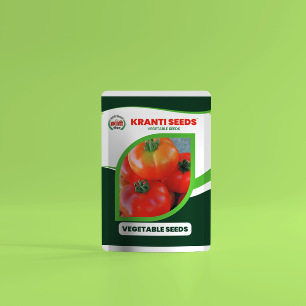 Kranti Seeds | Hybrid Tomato Seeds KS-11 | High-Quality Vegetable Seeds | Desi Taste | 70% Germination | 95% Genetic Purity | 3g Pack