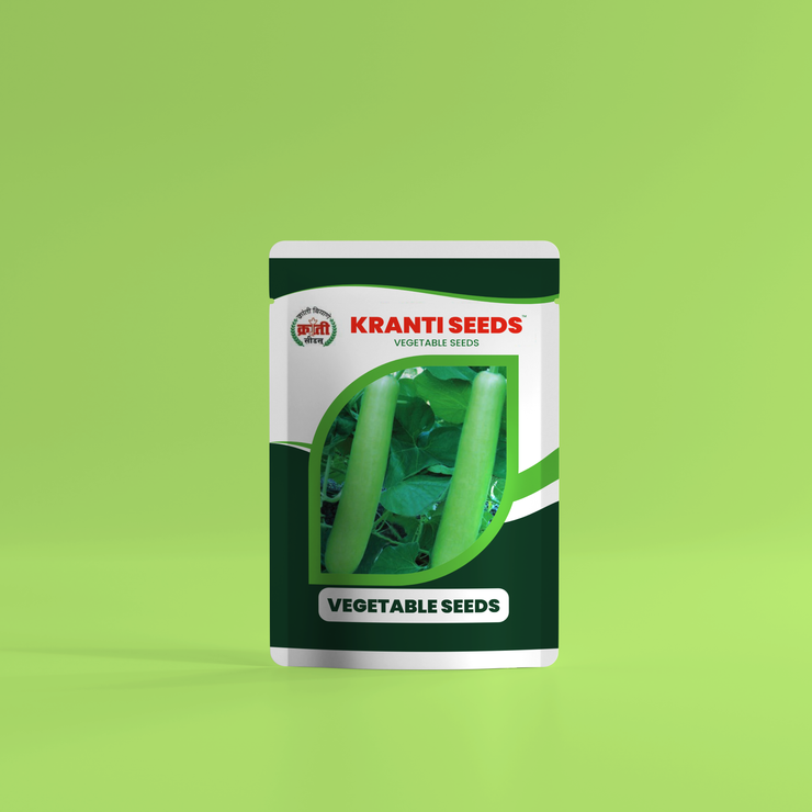 Kranti Seeds | Bottle Gourd Seeds | 98% Genetic Purity | Truthful Label | 5g Pack | Fast Germination | High Yield | Home & Commercial Farming | Quality Vegetable Seeds